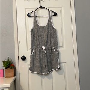 Gray short lounge around romper